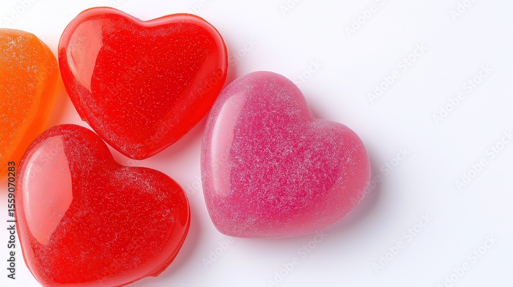 Obraz premium Colorful Heart-Shaped Candies for Celebrations