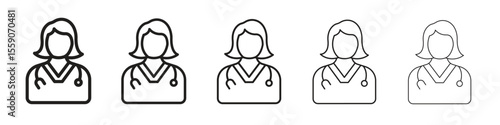 Woman Doctor icon vector design element vector eps 10