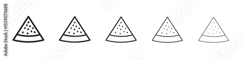 Watermelon slice icon vector design element vector eps 10