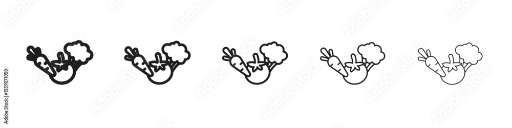 Obraz premium Vegetable icon vector, Symbol, logo illustrations