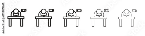 Tired person icon vector design element vector eps 10