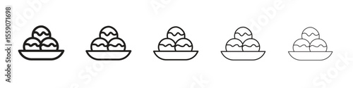 Takoyaki icon vector design element vector eps 10