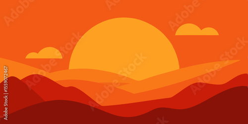 Orange Landscape Sunset