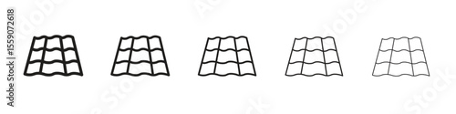 Roof tile icon vector design element vector eps 10