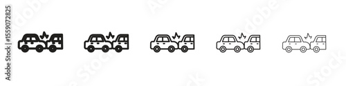 Rear end collision icon vector design element vector eps 10