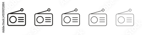 Radio icon vector, Symbol, logo illustrations