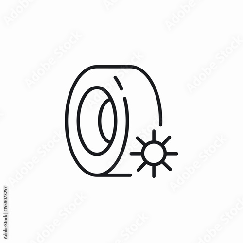 summer car tires icon sign vector