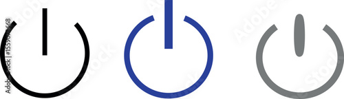 Set of vector turn on and turn off icons