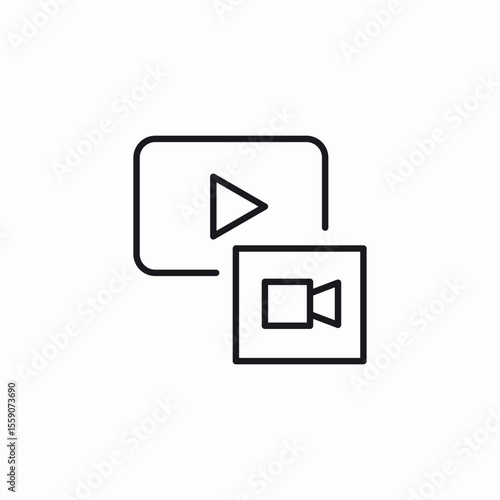 video call play icon sign vector