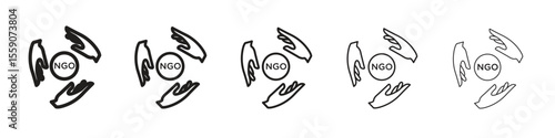 NGO icon vector design element vector eps 10