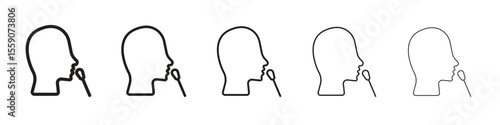 Nasal swab icon vector design element vector eps 10
