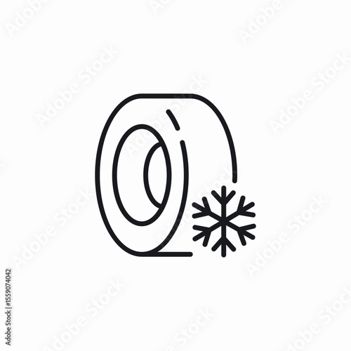 winter car tires icon sign vector