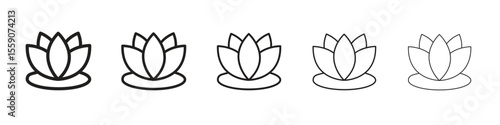 Lotus flower icon vector design element vector eps 10