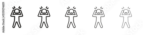 Irritated human icon vector design element vector eps 10