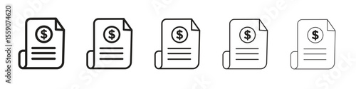 Invoice icon vector, Symbol, logo illustrations