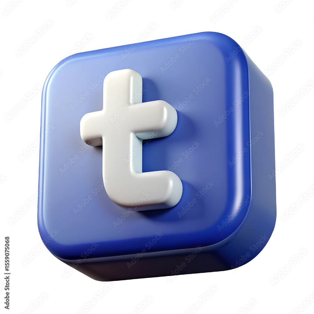 Obraz premium blue cross 3d icon