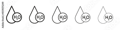 H2o icon vector design element vector eps 10
