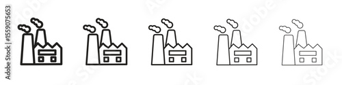 Factory icon vector, Symbol, logo illustrations