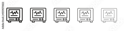 EKG monitor icon vector design element vector eps 10