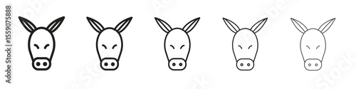 Donkey icon vector design element vector eps 10