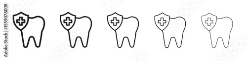 Dental insurance icon vector design element vector eps 10