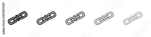 Broken link icon vector design element vector eps 10