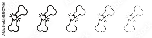 Broken bone icon vector design element vector eps 10