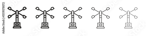 Anemometer icon vector design element vector eps 10
