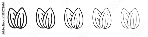 Almond icon vector, Symbol, logo illustrations