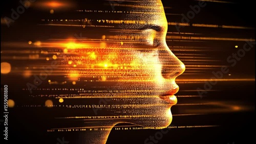 Digital Woman: A Symphony of Code and Light