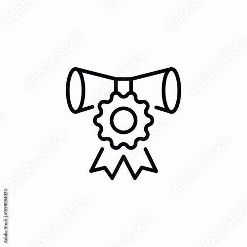 diploma wrap icon sign vector