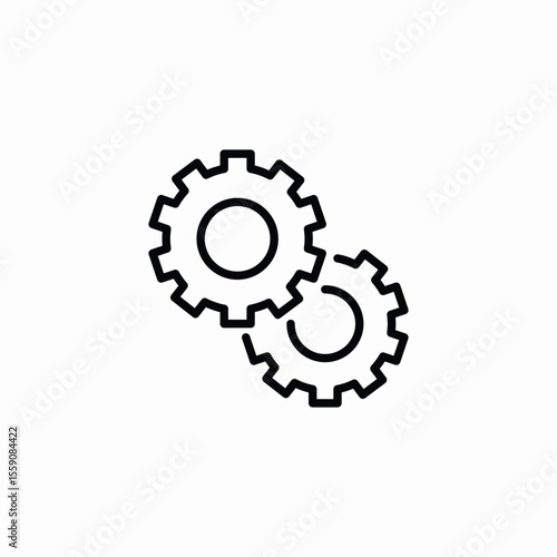 gear system icon sign vector