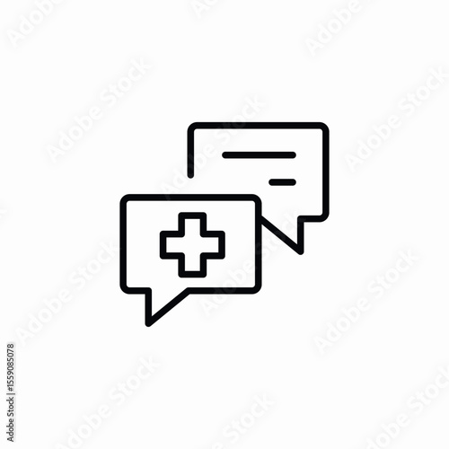 medical conversation icon sign vector