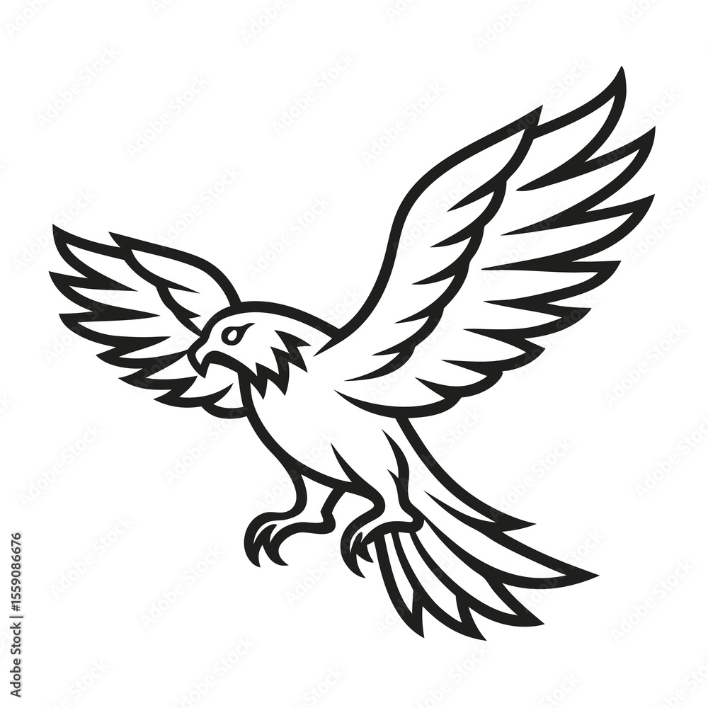 Fototapeta premium vector illustration of an eagle