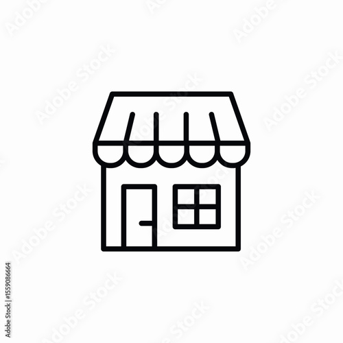 tent shop icon sign vector