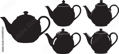 Teapot silhouette vector illustration