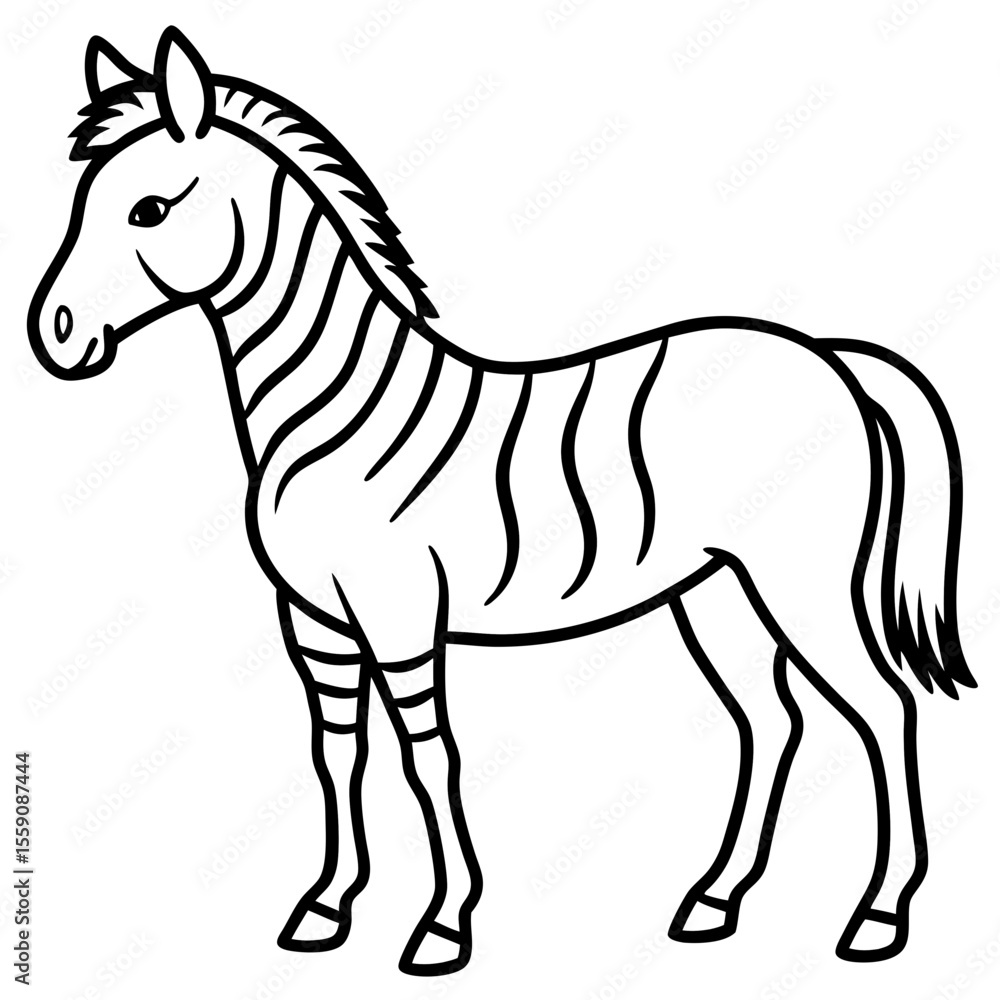 Wild Hybrid Equine Vector Art Wild Hybrid Equine Vector Art