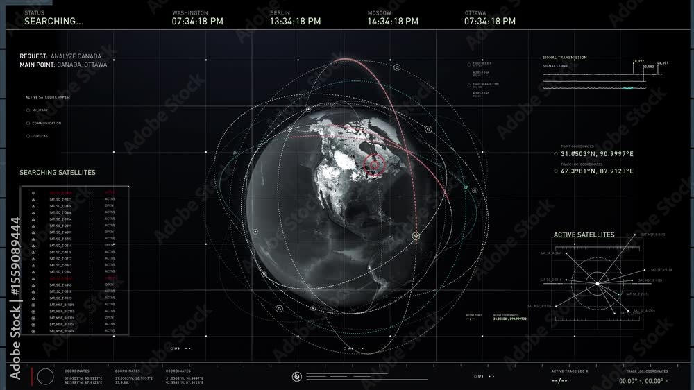 Soil Planetary Computer Computer Interface For Global Planet Analysis. High Tech Computer Using ...