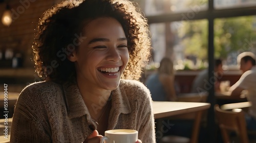 Natural Morning Smile at Cozy Café