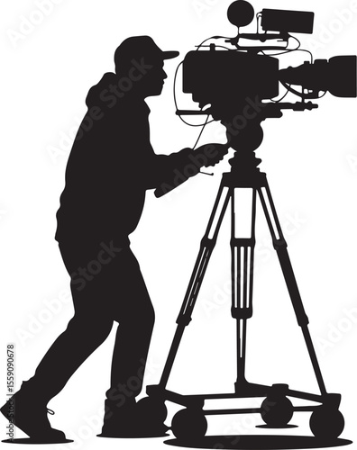 Cinematic Videographer Vector SVG

