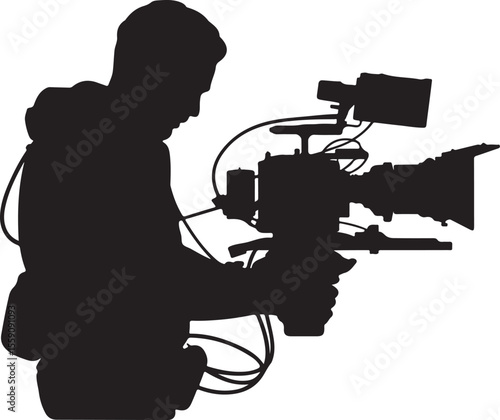 Film Director Behind Camera SVG

