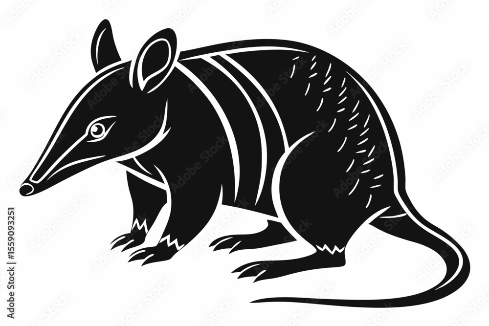 bandicoot sihouette black vector bandicoot sihouette black vector