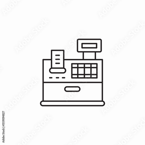 cash desk icon sign vector