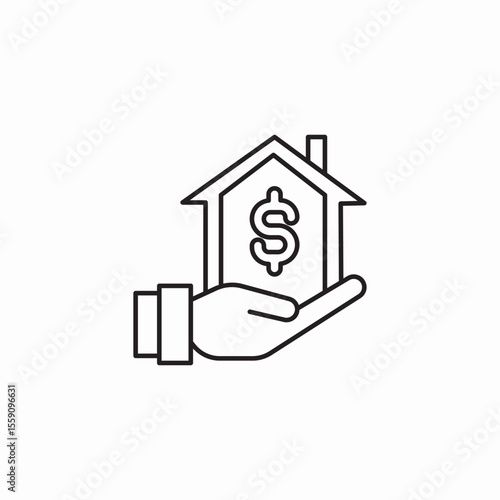 home finances icon sign vector