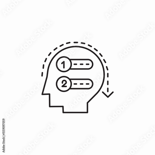mind route icon sign vector