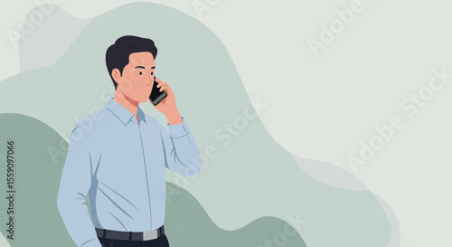 a man talking on a cell phone