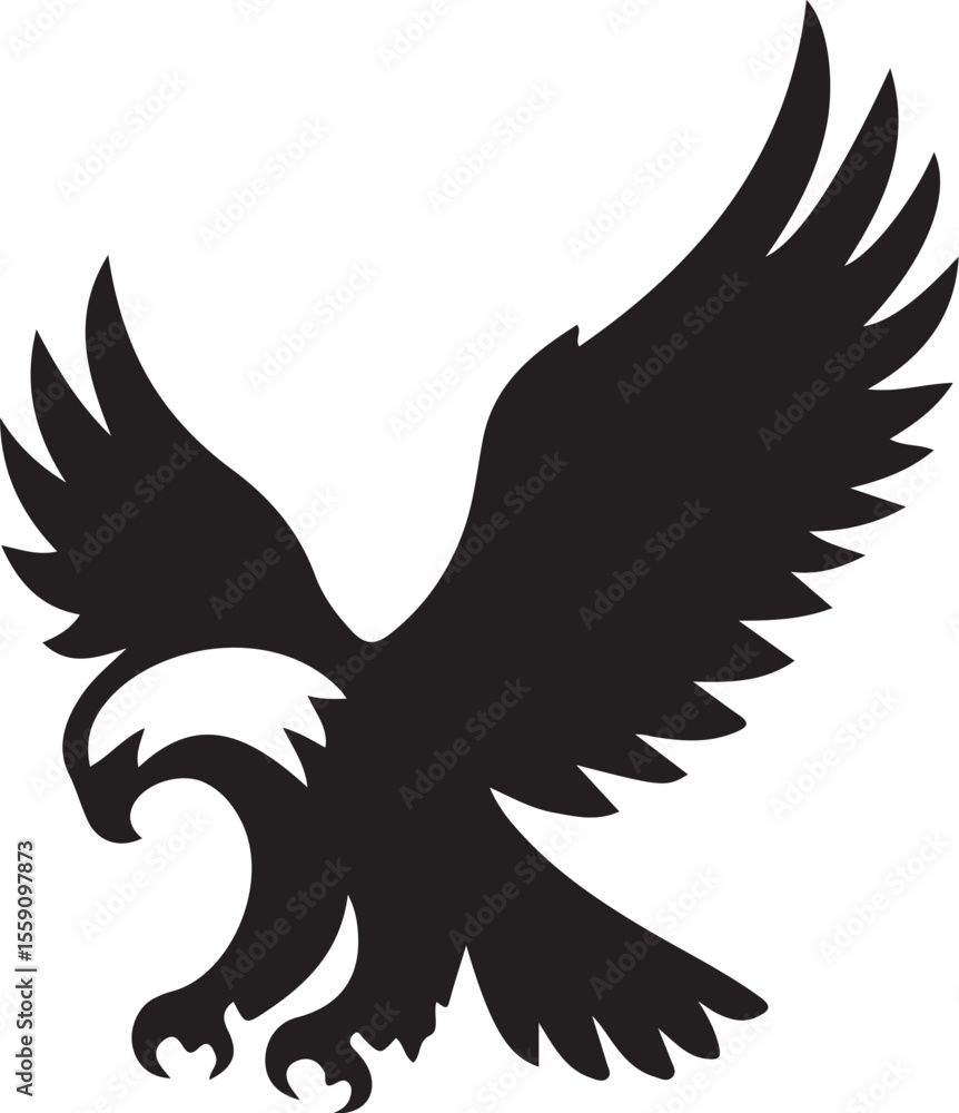 Obraz premium eagle vector illustration silhouettes