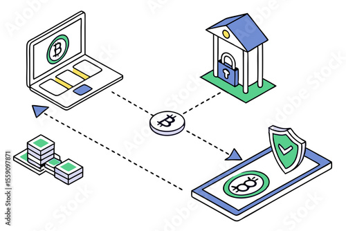 Wallpaper Mural Creative Digital Transfer Animation Layout With Currency (1) Illustration Torontodigital.ca