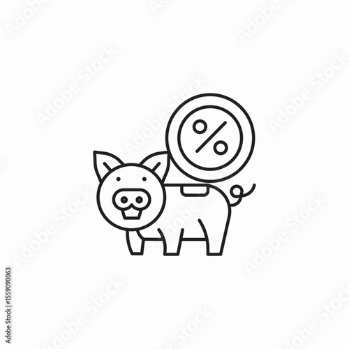 piggy bank savings icon sign vector