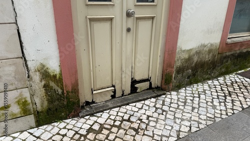 Photography A weathered door whispers tales of forgotten Lisbon adventures, mossy intrigue f